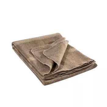 Шерстяное одеяло итальянское. коричневый новый A.Blchl