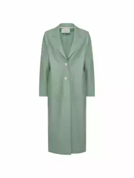 Шерстяное однобортное пальто Harris Wharf London, зелёный