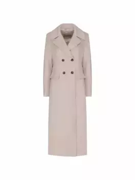 Шерстяное однобортное пальто Herno, бежевый
