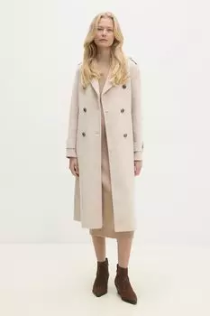 Шерстяное пальто Answear.Lab, бежевый