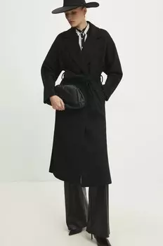 Шерстяное пальто Answear Lab, черный