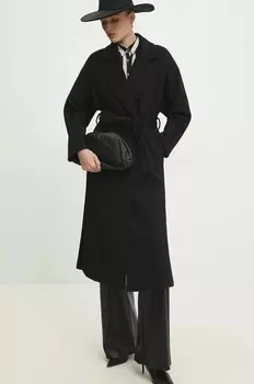 Шерстяное пальто Answear Lab, черный