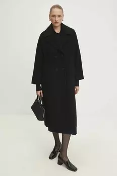 Шерстяное пальто Answear Lab, черный