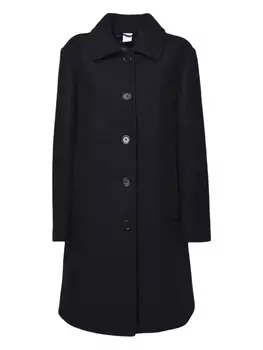 Шерстяное пальто ASPESI на пуговицах, черный