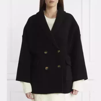 Шерстяное пальто Ba&Sh, черный