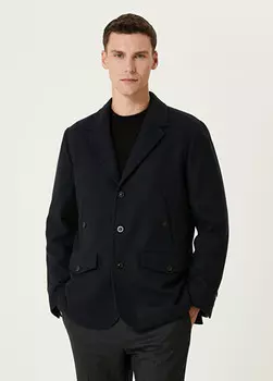 Шерстяное пальто Boglioli, синий