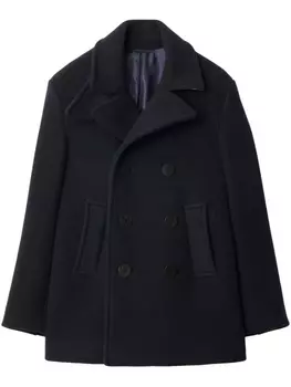 Шерстяное пальто Burberry, синий