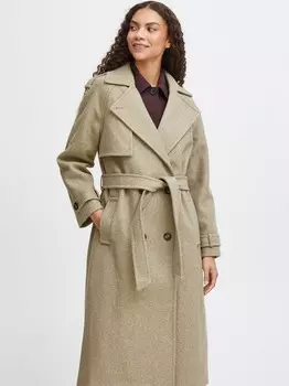 Шерстяное пальто bycilia B.Young, бежевый