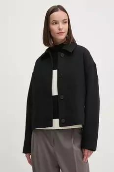 Шерстяное пальто Calvin Klein Jeans, черный