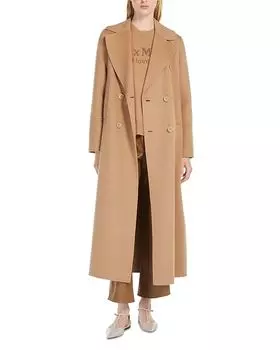 Шерстяное пальто Custodi Max Mara, коричневый/бежевый
