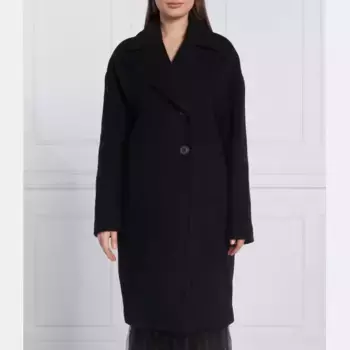 Шерстяное пальто для подач Pinko, черный