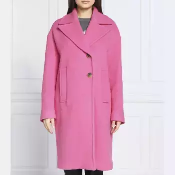 Шерстяное пальто для подач Pinko, розовый