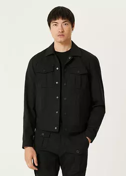 Шерстяное пальто Dsquared2, черный