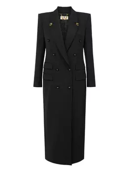Шерстяное пальто Elisabetta Franchi, черный
