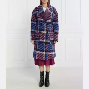 Шерстяное пальто Galle Paris, фиолетовый