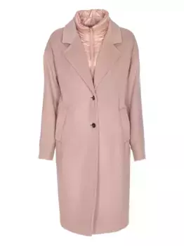 Шерстяное пальто Herno, розовый