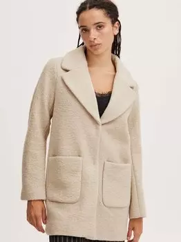 Шерстяное пальто ихстипа Ichi, бежевый