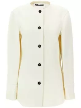 Шерстяное пальто Jil Sander, белый