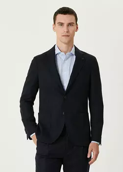 Шерстяное пальто Lardini, синий