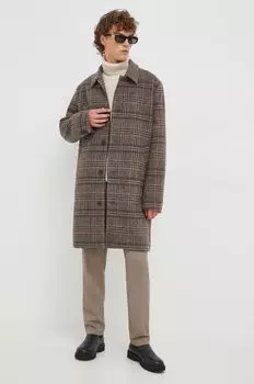 Шерстяное пальто Les Deux, коричневый