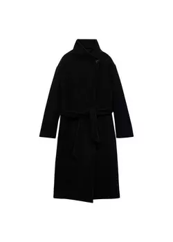 Шерстяное пальто MANGO Between-Seasons Coat Norma, черный