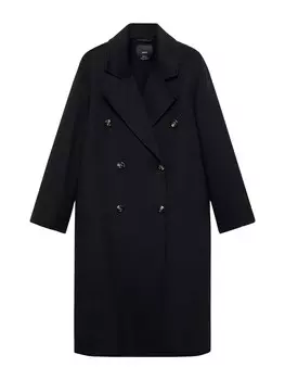 Шерстяное пальто MANGO Between-Seasons Coat PICAROL, черный