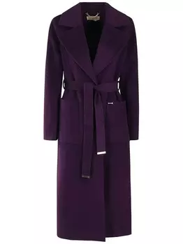 Шерстяное пальто Michael Michael Kors, фиолетовый
