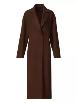 Шерстяное пальто миди с кулиской Fabiana Filippi, коричневый