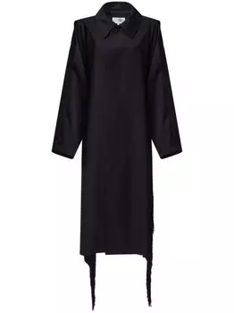 Шерстяное пальто MM6 Maison Margiela, черный