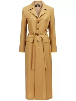 Шерстяное пальто MM6 Maison Margiela, нейтральный цвет