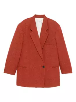 Шерстяное пальто на пуговице Alysi, оранжевый