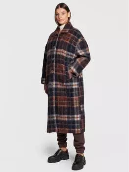 Шерстяное пальто обычного кроя American Vintage, синий