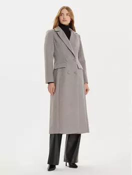 Шерстяное пальто обычного кроя Fracomina, серый