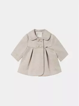 Шерстяное пальто обычного кроя Mayoral, бежевый