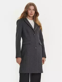 Шерстяное пальто обычного кроя Morgan, серый