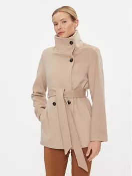 Шерстяное пальто обычного кроя Tommy Hilfiger, бежевый
