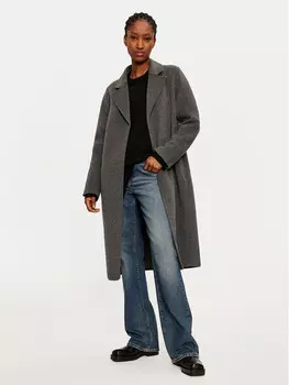 Шерстяное пальто обычного кроя Vero Moda, серый