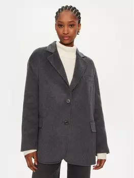 Шерстяное пальто обычного кроя Vicolo, серый