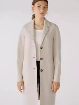 Шерстяное пальто Oui, бежевый