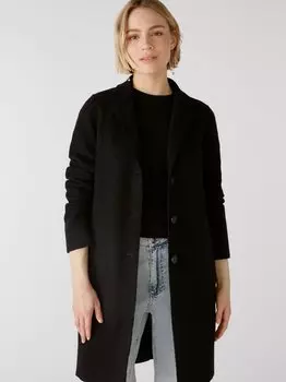 Шерстяное пальто Oui, черный