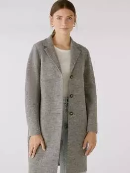 Шерстяное пальто Oui, серый