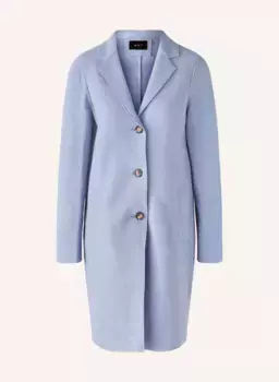Шерстяное пальто Oui, синий
