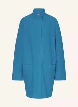Шерстяное пальто Oui, синий