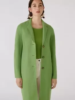 Шерстяное пальто Oui, зеленый