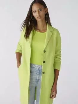 Шерстяное пальто Oui, зеленый