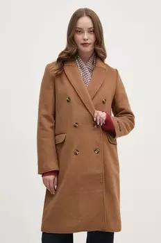 Шерстяное пальто Pepe Jeans BETH, коричневый