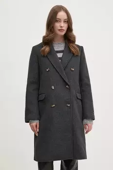 Шерстяное пальто Pepe Jeans BETH, серый