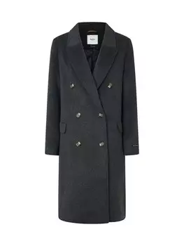 Шерстяное пальто Pepe Jeans Between-Seasons Coat BETH, антрацит