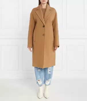 Шерстяное пальто Pinko, коричневый