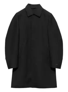 Шерстяное пальто Prada, черный